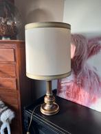 Vintage tafellamp messing voet, Huis en Inrichting, Lampen | Tafellampen, Ophalen, Zo goed als nieuw