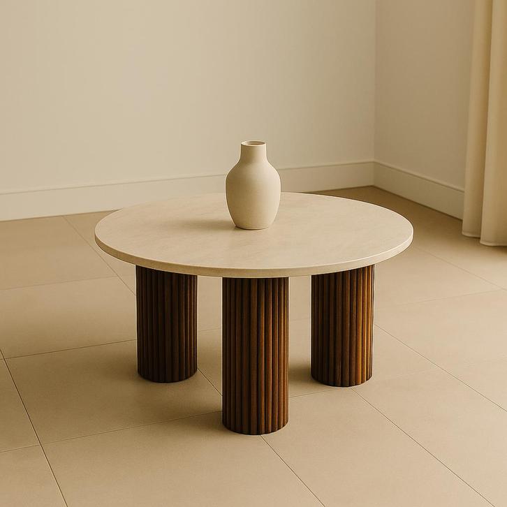 Salontafel Ron Ø90, Huis en Inrichting, Tafels | Salontafels, Nieuw, Minder dan 50 cm, 50 tot 100 cm, 100 tot 150 cm, Rond, Overige materialen