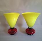 vintage Tango  glas vaas  vazen  art deco, Huis en Inrichting, Overige kleuren, Ophalen of Verzenden, Minder dan 50 cm, Glas
