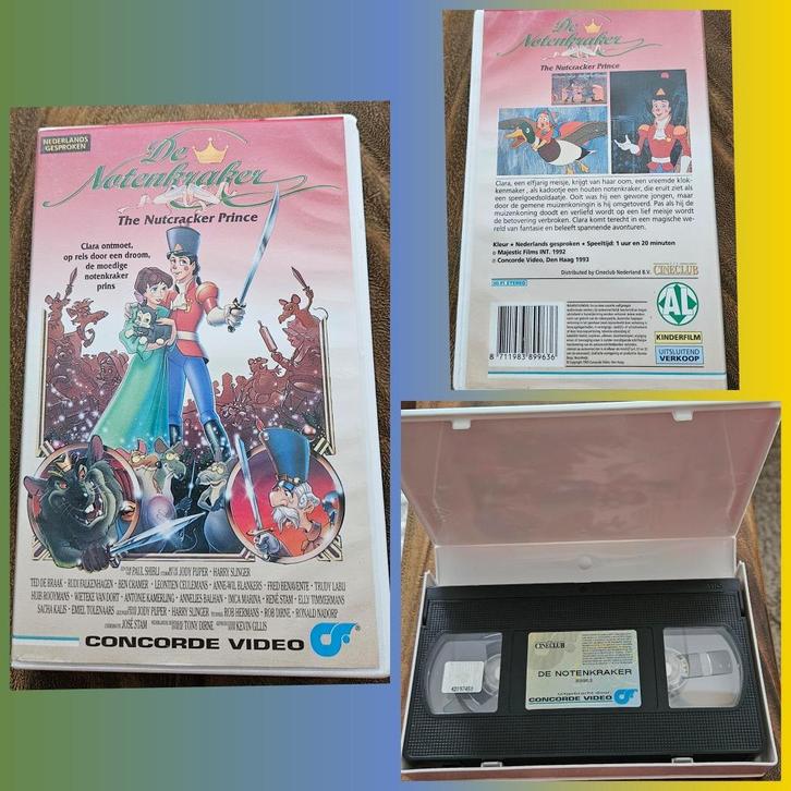 'De notenkraker prins' betoverend sprookje, VHS kinder film!, Cd's en Dvd's, VHS | Kinderen en Jeugd, Zo goed als nieuw, Tekenfilms en Animatie