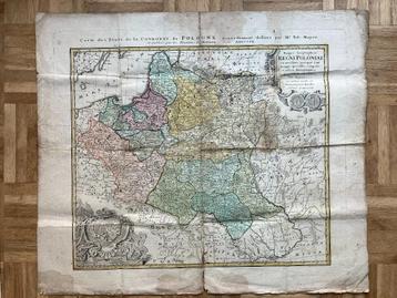 Poloniae kaart Tobias Mayer( Tob. Mayero) beschikbaar voor biedingen