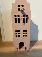 Hema grachtenhuis/ poppenhuis roze. Incl inrichting, Ophalen, Zo goed als nieuw, Poppenhuis