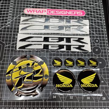 Honda CBR logo stickers 3D tankbadge/ tankdop/ zijpanelen beschikbaar voor biedingen