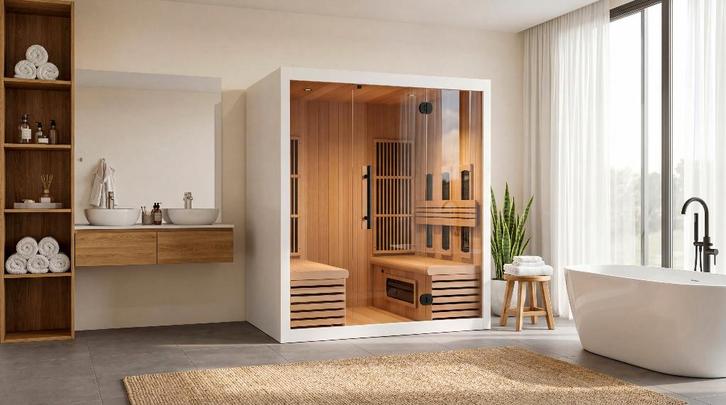 SuperSauna | Dé Infrarood Sauna Specialist  & Buiten Sauna, Sport en Fitness, Sauna, Nieuw, Complete sauna, Fins of Traditioneel