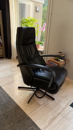 Luxe Prominent Sta-op fauteuil relax stoel zwart leer e100, Ophalen, Minder dan 75 cm, Leer, Zo goed als nieuw