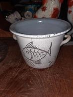 Vintage Bloempot met Vissen, Ophalen of Verzenden