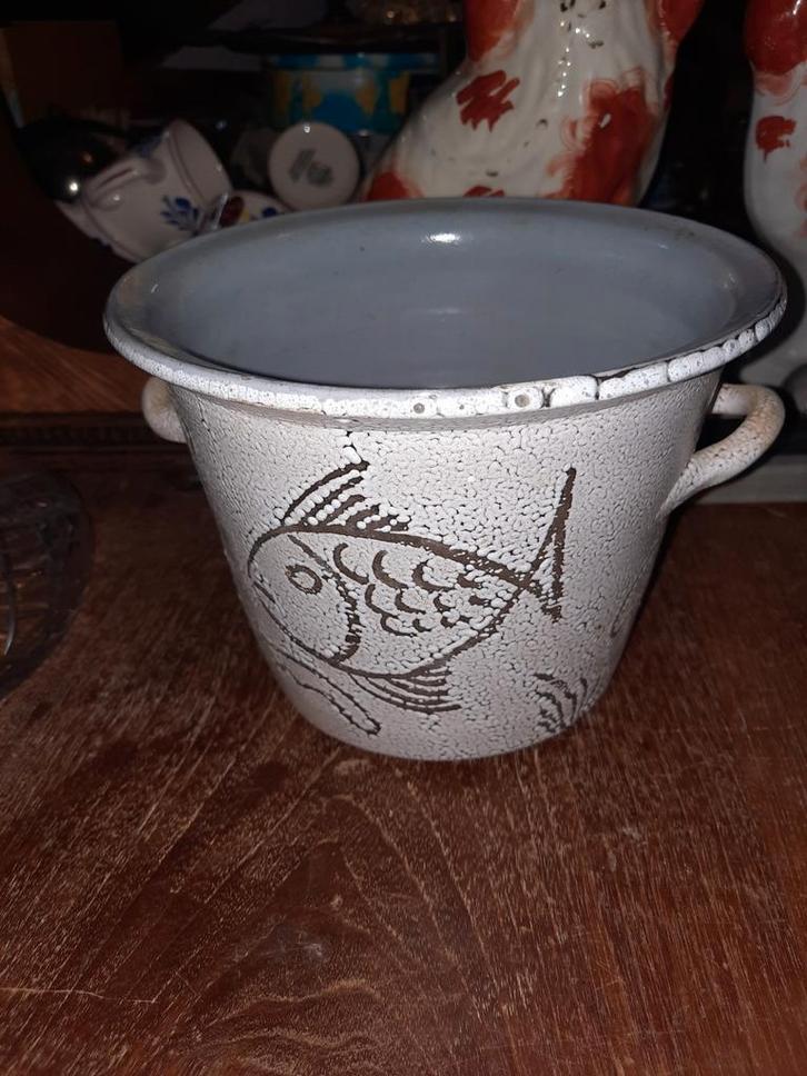 Vintage Bloempot met Vissen, Antiek en Kunst, Antiek | Keramiek en Aardewerk, Ophalen of Verzenden
