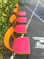 4 bistro / bar stoelen, Ophalen, Gebruikt, Twee, Rood