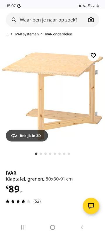 ikea ivar klaptafel stellingkast stelling kast boekenkast - afbeelding 4