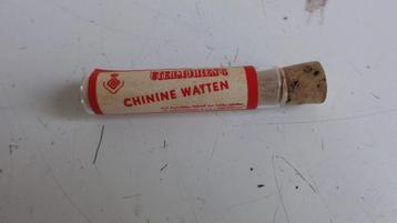 Utermohlen Chinine watten in glazen buisje, antiek beschikbaar voor biedingen