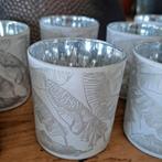 Pomax waxine houders glas 4 v €10,-, Ophalen of Verzenden, Nieuw, Overige materialen, Minder dan 25 cm