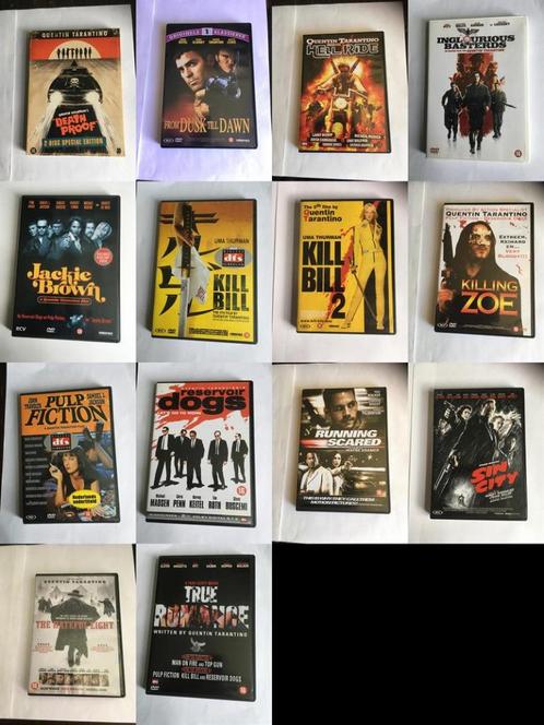 quentin tarantino dvd 14 stuks collectie diverse partij, Cd's en Dvd's, Dvd's | Actie, Zo goed als nieuw, Actie, Vanaf 16 jaar