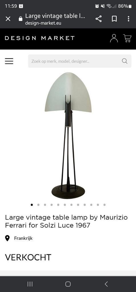 Design lamp, Huis en Inrichting, Lampen | Tafellampen, Zo goed als nieuw, Minder dan 50 cm, Ophalen