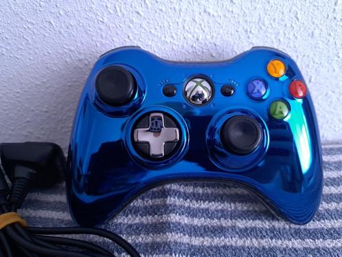 Xbox 360 special edition Chrome Blue controller, Spelcomputers en Games, Spelcomputers | Xbox | Accessoires, Zo goed als nieuw