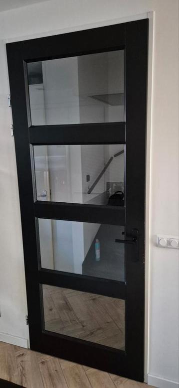Industriële Opdekdeur met Glas - 93x231,5 cm beschikbaar voor biedingen