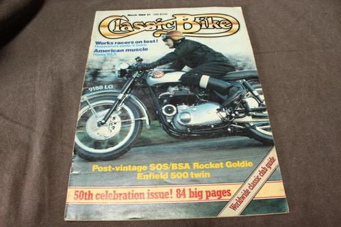 Classic Bike maart 1984 Harley WLA BSA Rocket Enfield 500, Boeken, Motoren, Gelezen, Ophalen of Verzenden