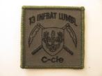Borstembleem LMB c-cie stoottroepen zonder klitteband, Ophalen of Verzenden, Landmacht, Nederland, Embleem of Badge