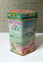 vintage kwong sang  tea blik woo loong tea, Verzamelen, Blikken, Ophalen of Verzenden, Gebruikt, Overige