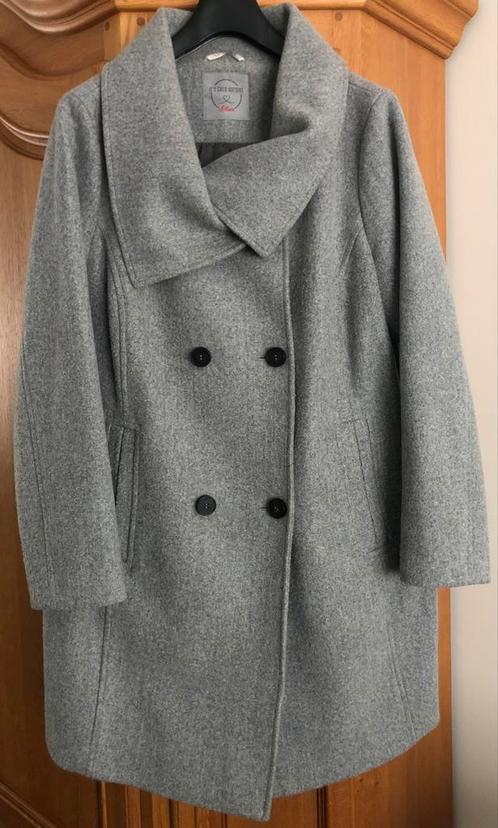 Koopje! Grijze stoffen/wollen najaarsjas, merk Oliver, mt.42, Kleding | Dames, Jassen | Winter, Zo goed als nieuw, Maat 42/44 (L)