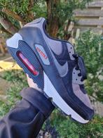 Nike Air Max 90 Black Red Grey maat 42,5, Ophalen of Verzenden, Zo goed als nieuw, Sneakers of Gympen, Zwart