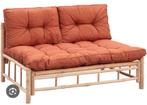 Palletbank Tarifa Bamboe - Natuurlijke Look 120x85x66 cm, Huis en Inrichting, Ophalen, 150 tot 200 cm, 75 tot 100 cm, Hout