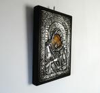 Byzantijns Icoon Jezus en Maria 950 zilver riza 21 x 15 cm., Ophalen of Verzenden