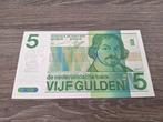 UNC biljet 5 gulden Vondel 1973, oudste type wigv. snijteken, Postzegels en Munten, Bankbiljetten | Nederland, Ophalen of Verzenden