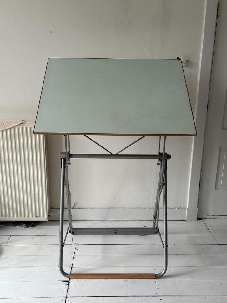 Nestler vintage tekentafel (architectentafel), Doe-het-zelf en Verbouw, Tekentafels, Gebruikt, Minder dan 130 cm, Ophalen
