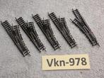 Vk-978 N Spoor Rechte Wissels 14951/53 Minitrix 24 graden, Gebruikt, Gelijkstroom, Trix, Rails