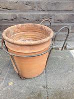 1x rood bruine vorstbestendige terracotta bloempot H 20 cm, Tuin en Terras, Rond, Nieuw, Ophalen of Verzenden, Minder dan 25 cm