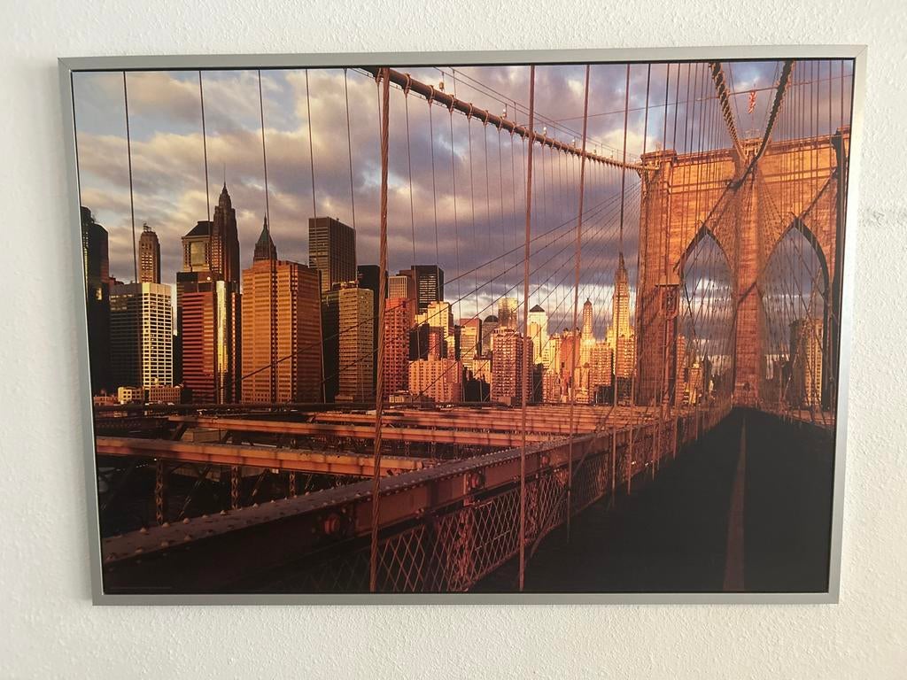 Brooklyn Bridge Foto Print, Ophalen, 125 cm of meer, 75 cm of meer, Print