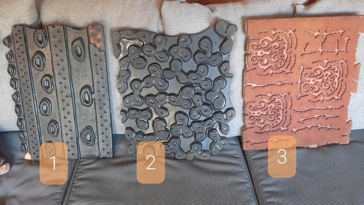 Batic houten stempels drukplaten,lees de beschrijving, Huis en Inrichting, Woonaccessoires | Wanddecoraties, Ophalen of Verzenden