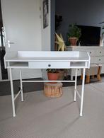 Ikea Hauga bureau wit 100x45cm, Huis en Inrichting, Tafels | Kaptafels, Ophalen, Zo goed als nieuw, Hout, Minder dan 100 cm