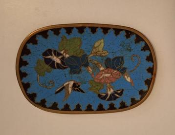 geëmailleerde Japanse Meiji cloisonné schaaltje Japan beschikbaar voor biedingen