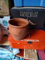 antiek terracotta bloempot, Tuin en Terras, Bloempotten, Ophalen of Verzenden, Rond, Minder dan 25 cm, Minder dan 40 cm