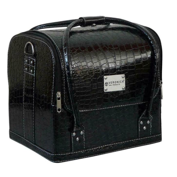 Nagel koffer, CROCO ZWART voor nagelstyliste, pedicure., Sieraden, Tassen en Uiterlijk, Uiterlijk | Cosmetica en Make-up, Ophalen of Verzenden