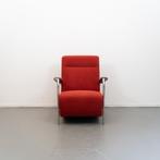 2x Leolux Scylla Fauteuil Hoog Rood Stof - Chroom, Huis en Inrichting, Fauteuils, Niet ingevuld, Metaal, Niet ingevuld, 75 tot 100 cm
