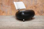ZGAN! Leolux Pallone design fauteuil zwart en gebr wit leer, Huis en Inrichting, Fauteuils, Leolux, Leolux, Design, 75 tot 100 cm