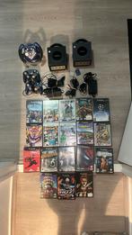 2x Gamecube met stuur + 18 spellen, Verzenden, Zo goed als nieuw