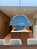 Grote blauwe flowerpot metalen hanglamp, nieuw in doos, Huis en Inrichting, Ophalen of Verzenden, Nieuw, Minder dan 50 cm