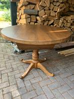 Ronde eiken eettafel, Huis en Inrichting, Tafels | Eettafels, Ophalen, Gebruikt, Rond, 100 tot 150 cm