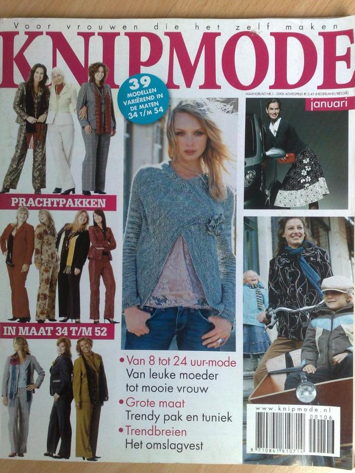 8 x Knipmode uit jaargang 2006, Hobby en Vrije tijd, Kledingpatronen, Gebruikt, Vrouw, Knipmode, Verzenden