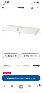 Ikea Malm bedlades wit zgan, Huis en Inrichting, Slaapkamer | Bedden, Eenpersoons, Wit, Ophalen of Verzenden, Zo goed als nieuw