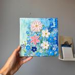 Textured Flower Painting Floral Impasto Wall Art, Minder dan 50 cm, Oorspronkelijke maker, Nieuw, Ophalen of Verzenden