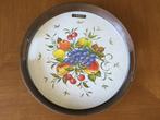 EMSA Burgund dienblad, landelijke stijl fruitmotief Ø 43, Verzamelen, Retro, Ophalen of Verzenden, Huis en Inrichting