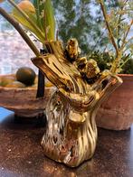 Goudkleurige bloemenvaas, hotel chique style, Overige kleuren, Aardewerk of Porselein, Nieuw, Ophalen of Verzenden