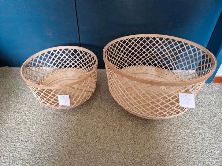 Nieuwe rieten manden, Huis en Inrichting, Woonaccessoires | Schalen en Manden, Nieuw, Rond, Ophalen