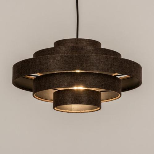 hanglamp bruin stof slaapkamer bed woonkamer bar tafel lamp, Huis en Inrichting, Lampen | Plafondlampen, Nieuw, Stof, Ophalen of Verzenden
