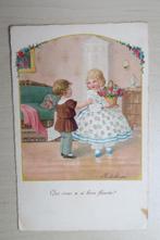 Antieke kaart. Paul Ebner. Qui vous a si bien fleurie?, Ophalen of Verzenden, 1920 tot 1940, Gelopen, Kinderen