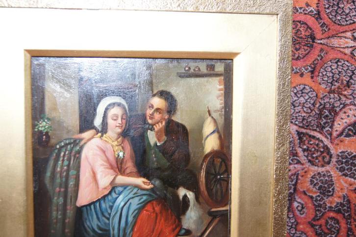 Schilderijtjes ( Olieferf op metaal (19e eeuw, Antiek en Kunst, Kunst | Schilderijen | Klassiek, Ophalen of Verzenden